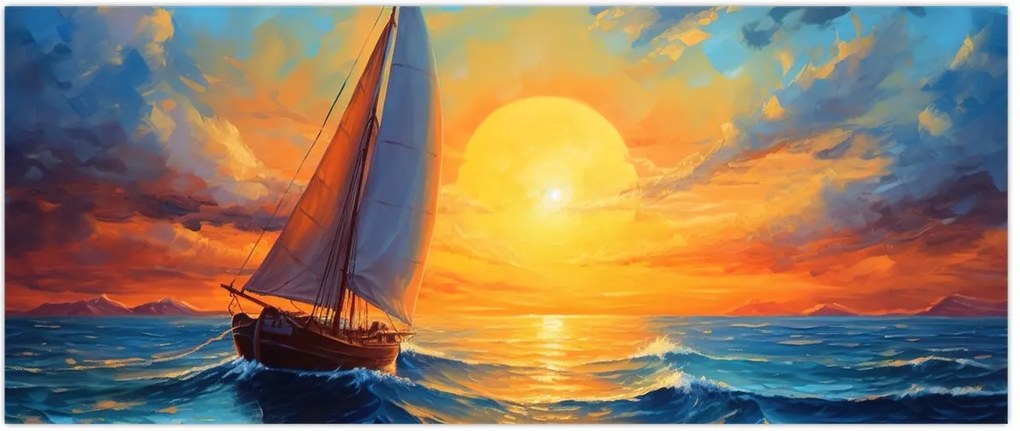 Tablou - Sailboats (120x50 cm)