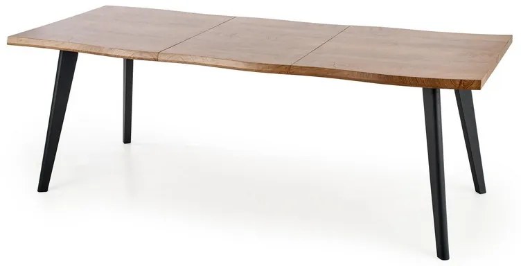 Masa de bucaterie Dickson II, lemn natural / negru