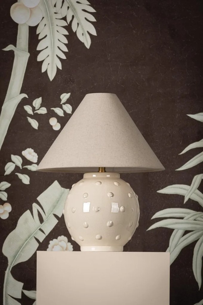 Veioza LUX, Ceramica Ivory, Tesatura In, ANNABELLE