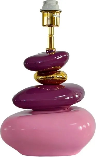 Lampa de masa decorativa STONES OF ECSTASY 60cm roz auriu