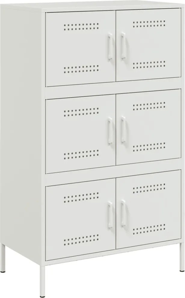 vidaXL Dulap înalt, alb, 68x39x113 cm, oțel