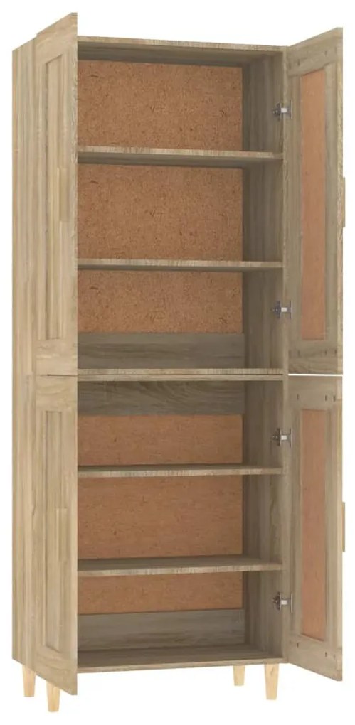 Dulap inalt, stejar sonoma, 69,5x34x180 cm, lemn prelucrat