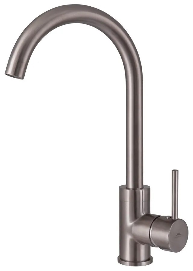 Baterie bucatarie monocomanda Rubineta Axe finisaj inox periat