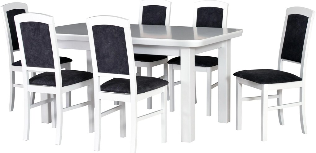 Zondo Set masă scaune pentru sufragerie Amelix (pentru 6 până la 8 persoane). 608105