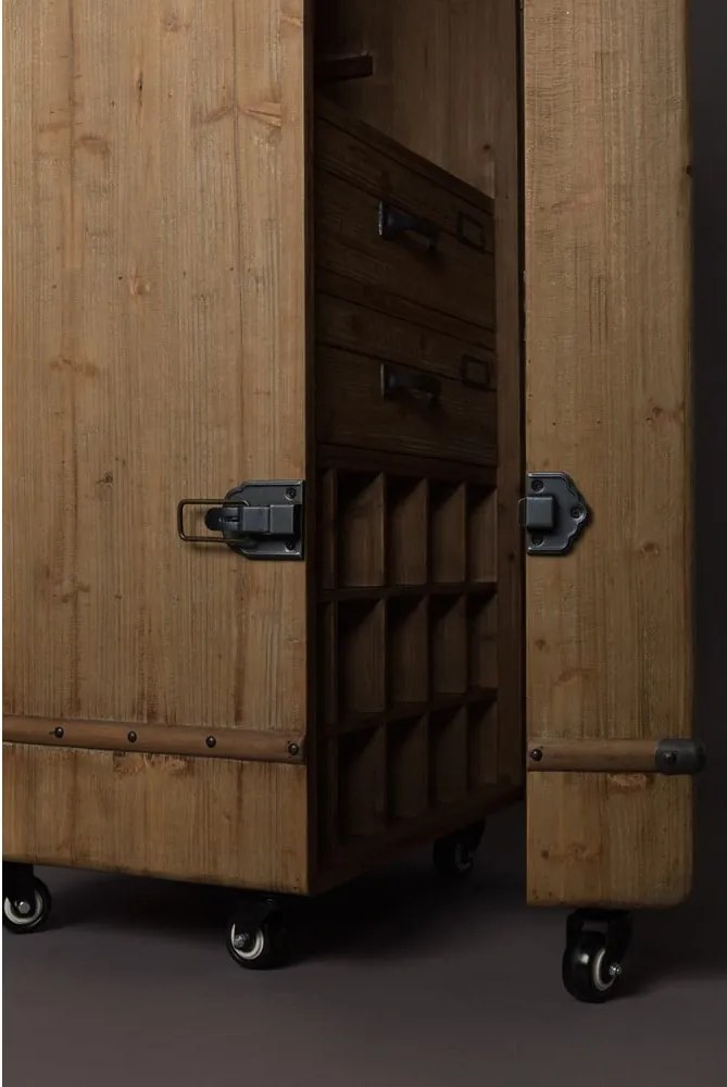 Dulap vinotecă din lemn Dutchbone Lico