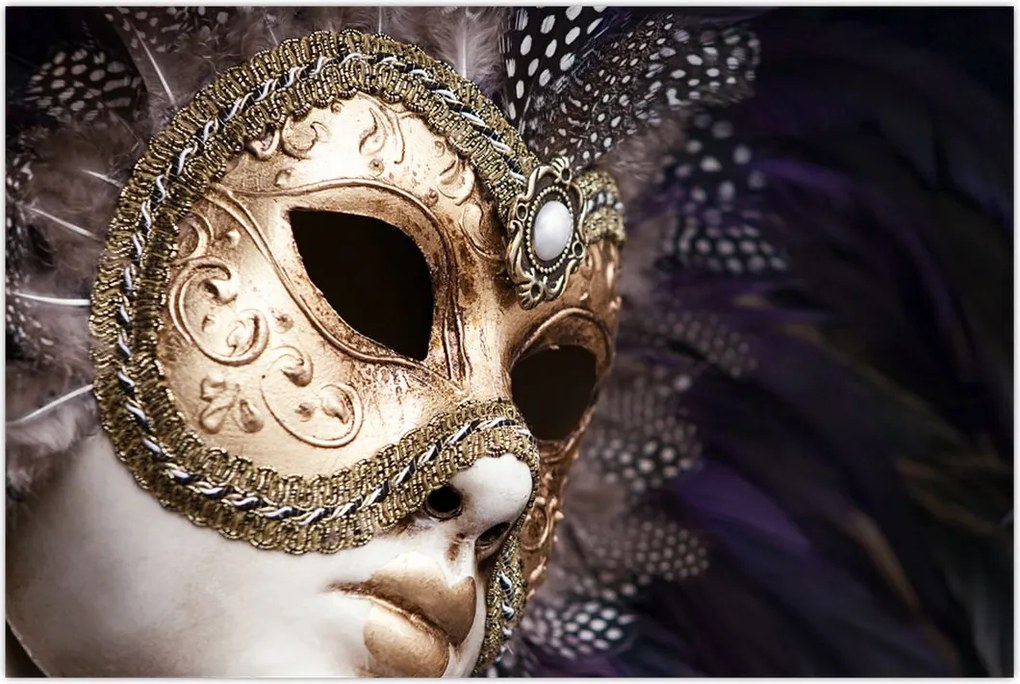 Tablou cu statuie cu masca (90x60 cm)