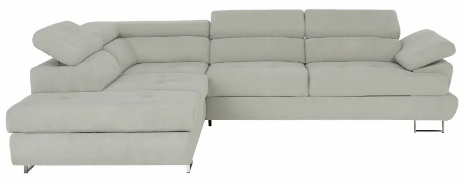 Set canapea, gri deschis, material textil, stânga, BUTON P