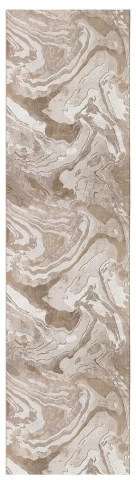 Covor tip traversă bej 80x300 cm Marbled – Flair Rugs
