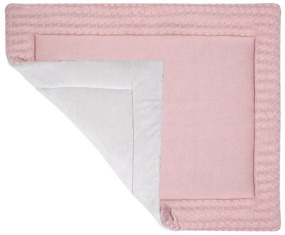 Covoraș de joacă din bumbac Kindsgut Mat, 70 x 90 cm, roz
