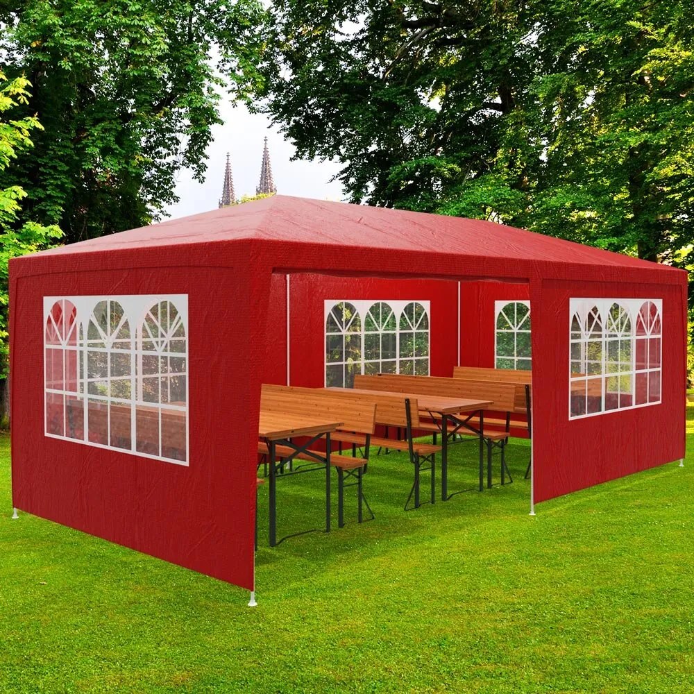 Cort de petrecere NEAPOL, 3x6m, roșu Jurhan