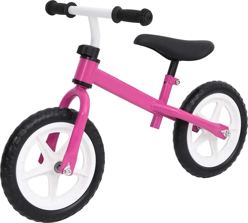 vidaXL Bicicletă pentru echilibru 9,5 inci, cu roți, roz