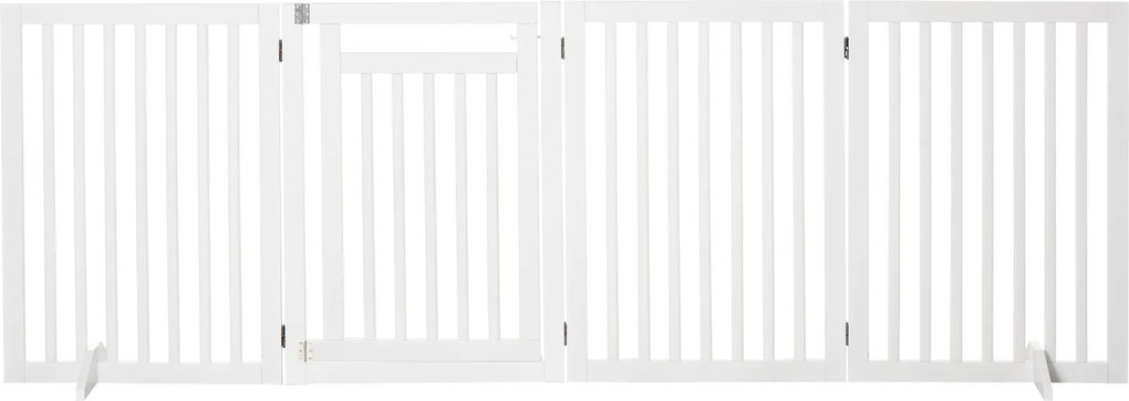 PawHut Grilaj pentru animale de companie, grilaj protecție scări, grilaj de protecție, 4 piese, pliabil, Alb | Aosom Romania