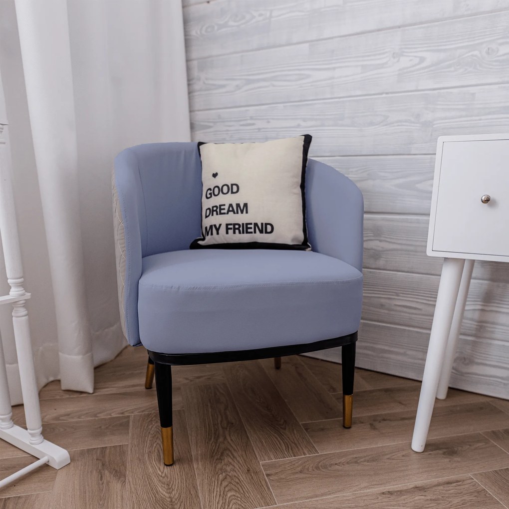 Fotoliu design, mov/ bej, KALILA