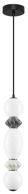 Pendul LED decorativ ceramic gri, alb, PALLINA