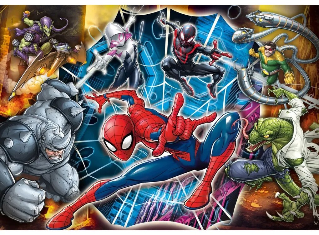 Omul Păianjen Enemies Puzzle maxi de 104 piese Clementoni