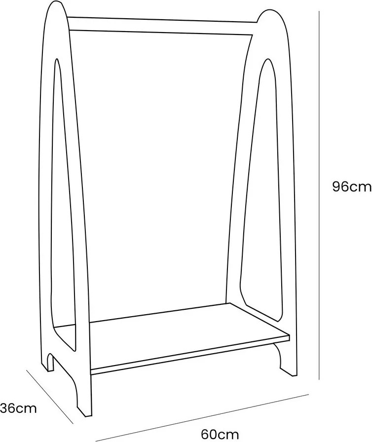 Cuier pentru copii în culoare naturală cu aspect de lemn de pin 60x96 cm Montessori – Meowbaby