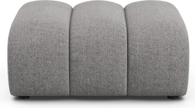 Taburet gri cu tapițerie din chenille Lupine – Micadoni