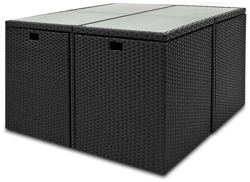 Deuba Set ratan de gradina America 4+4 - antracit
