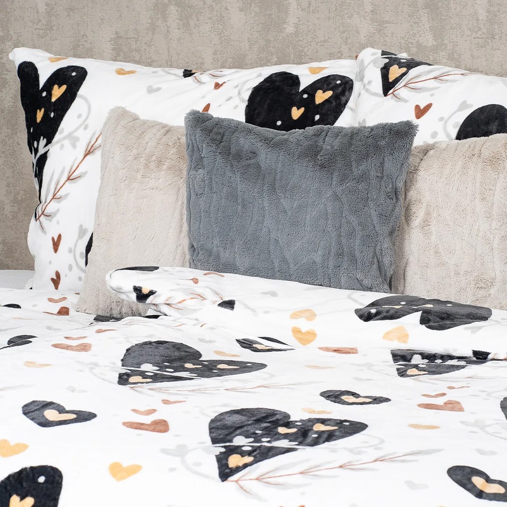 Lenjerie de pat din microflanel 4Home Romantic, 140 x 220 cm, 70 x 90 cm