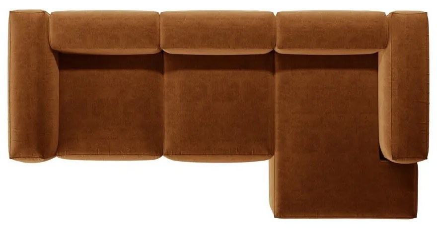 Colțar cărămiziu (cu colț pe partea dreaptă/cu șezlong) Bergamo – Cosmopolitan Design