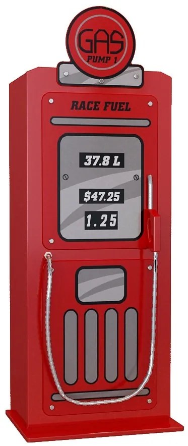 Set Cameră Pompieri Auto pentru Copii, 2 Piese, Roșu (MDF) – Vipack
