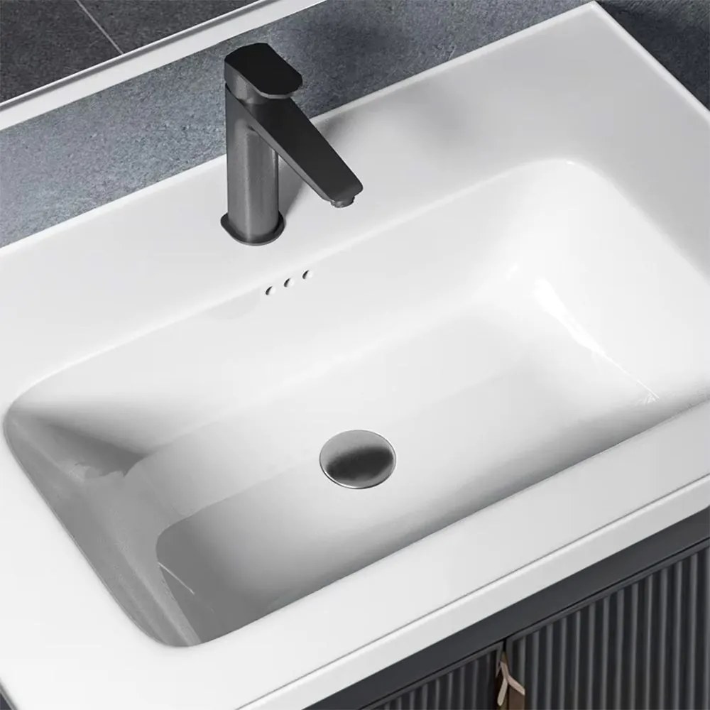 Set mobilier de baie cu lavoar Astor 60cm Grey