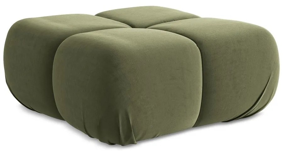 Taburet modular verde deschis cu tapițerie din catifea Lokua – Makamii
