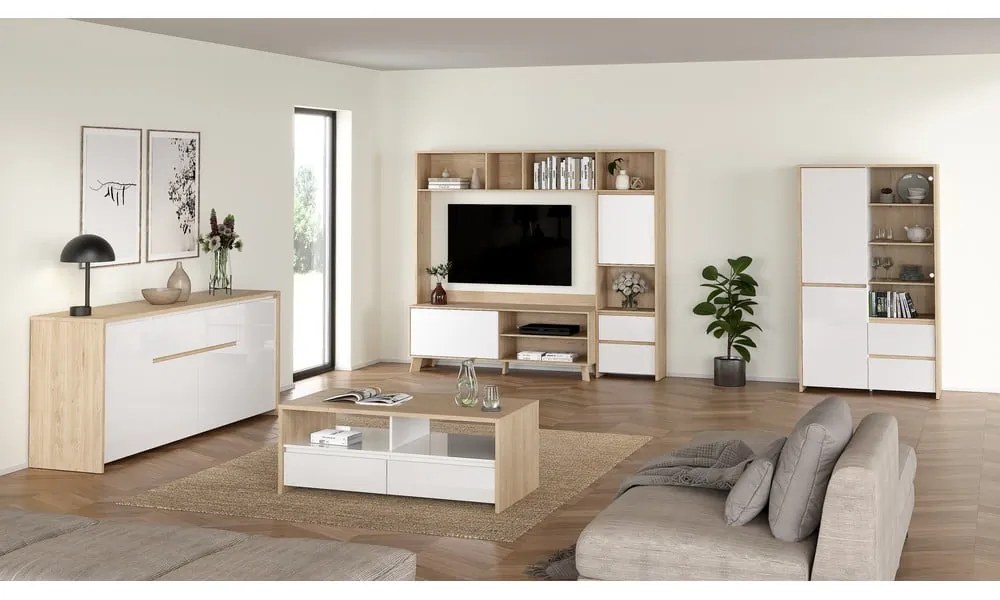 Măsuță de cafea albă-în culoare naturală 60x120 cm Next – Tvilum