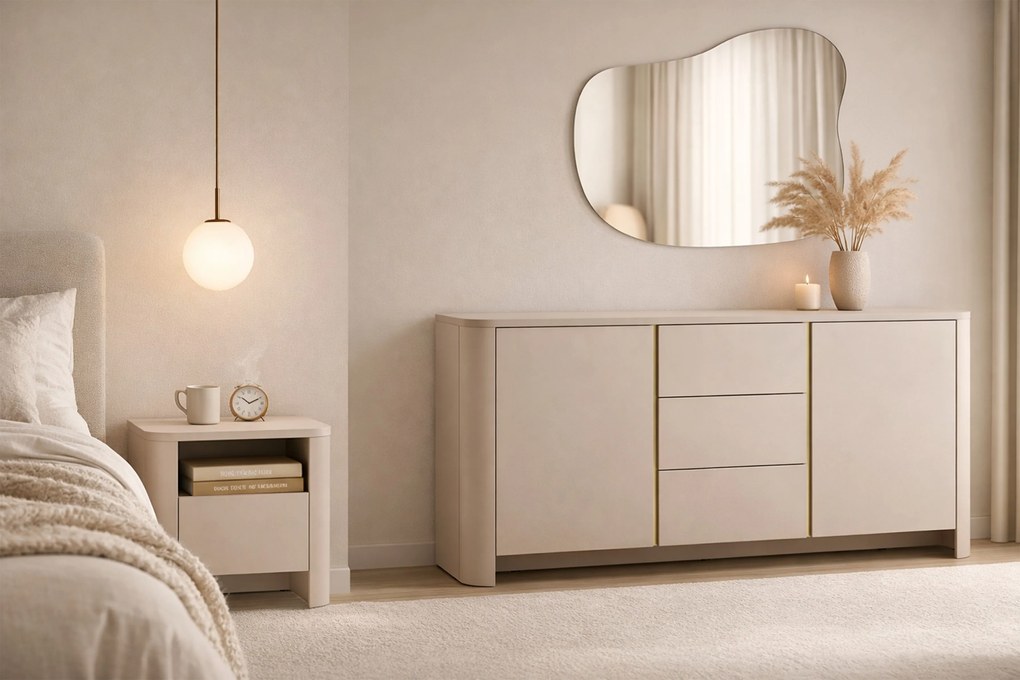 Noptieră Sorrenti 58 cm - cashmere