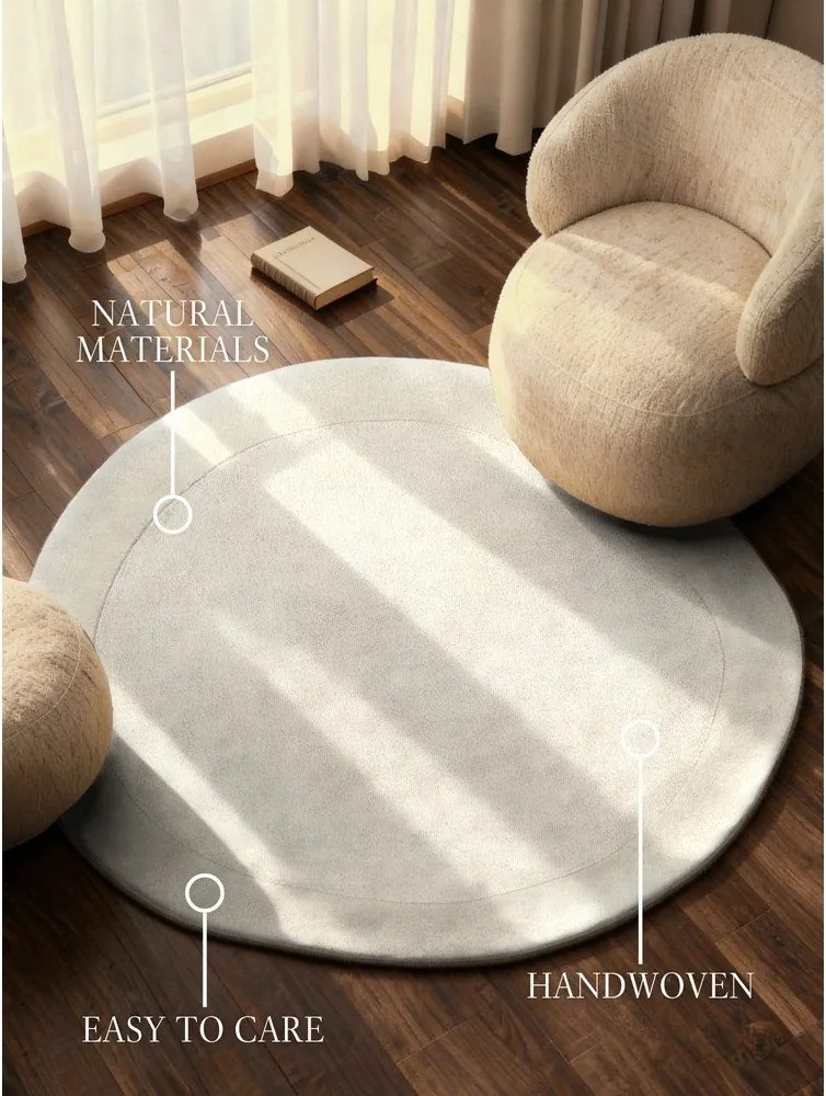Covor crem țesut manual rotund din amestesc de lână ø 160 cm Kari Organic – Villeroy&amp;Boch