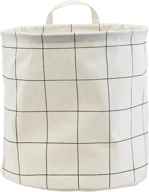 Cos alb din bumbac 30x30 cm Squares House Doctor