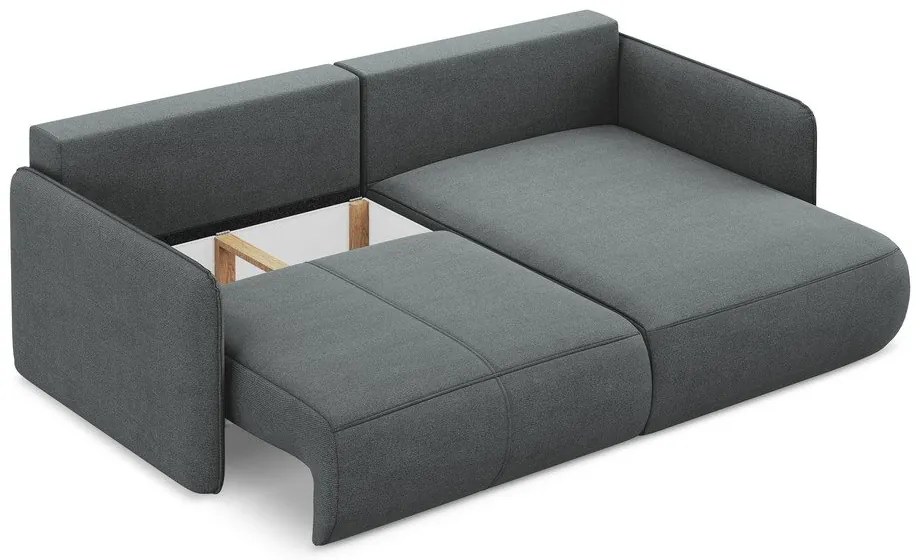 Colțar gri extensibil/cu spațiu de depozitare (cu colț pe partea dreaptă) Nanea – Makamii
