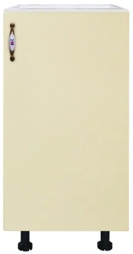 Corp inferior cu 1 usa Zebra, Alb/MDF Vanilie, fara blat, 40 x 82 x 50 cm