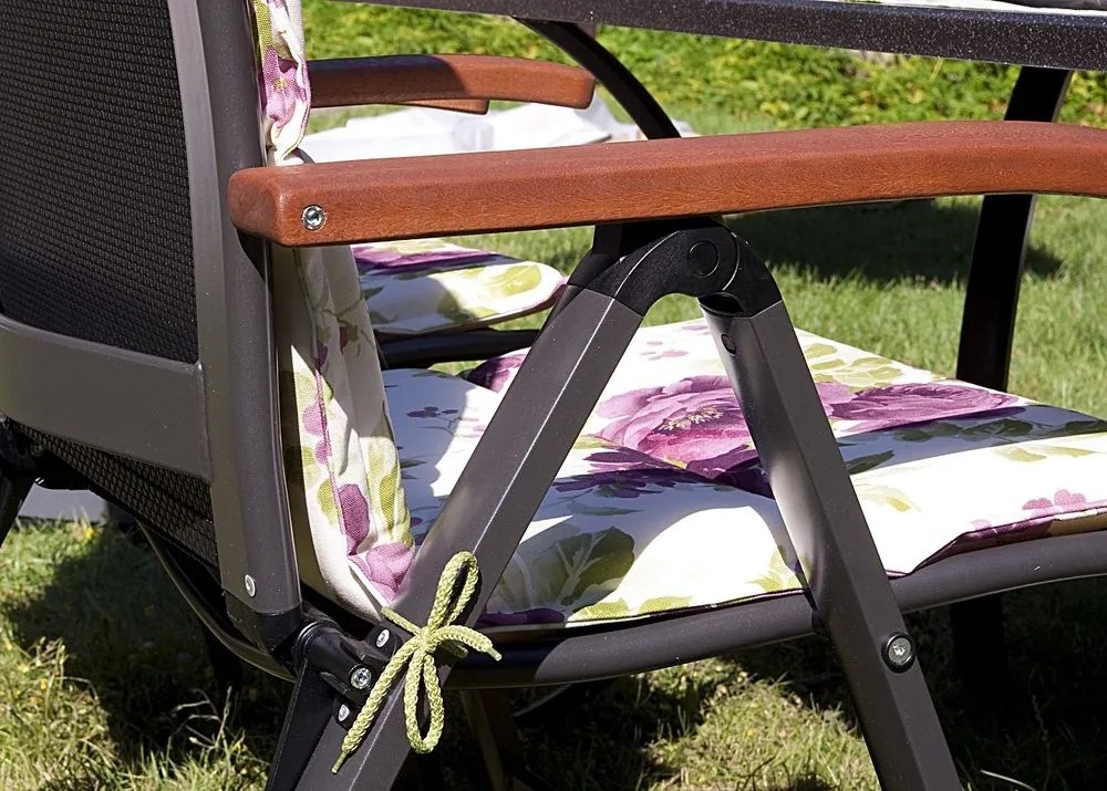 Scaun de grădină - reglabil ASS COMFORT - antracit + negru