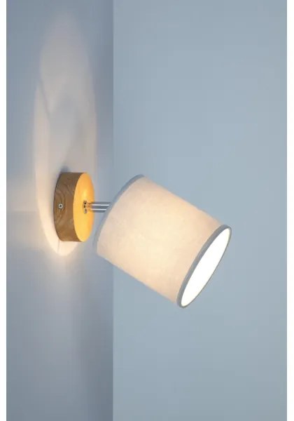 Spot-Light 56745174 - Spot de perete APRILLIA 1xE27/25W/230V stejar gri