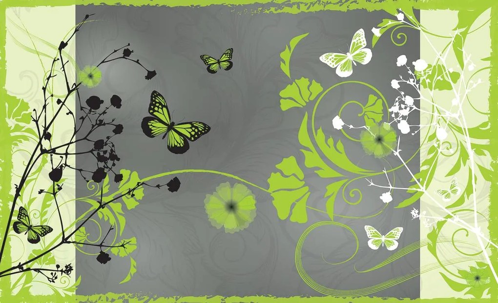 Fototapet - Arta florală - abstract (152,5x104 cm)