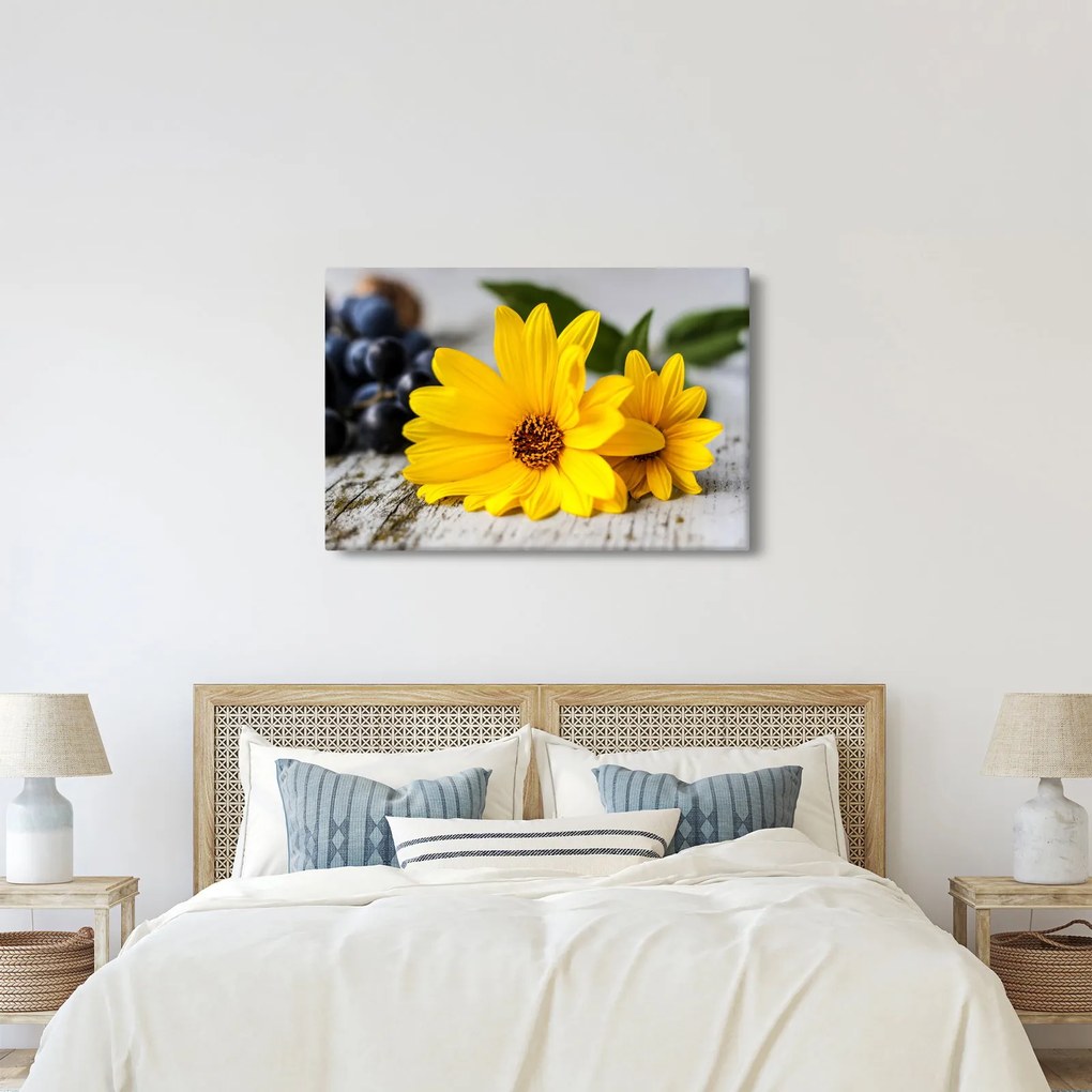 Tablou cu flori galbene (90x60 cm)