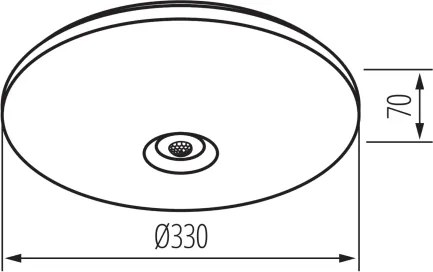 Kanlux 18123 - Lampă de tavan LED FOGLER cu senzor de mișcare, 17 W, 230 V, Ø 33 cm