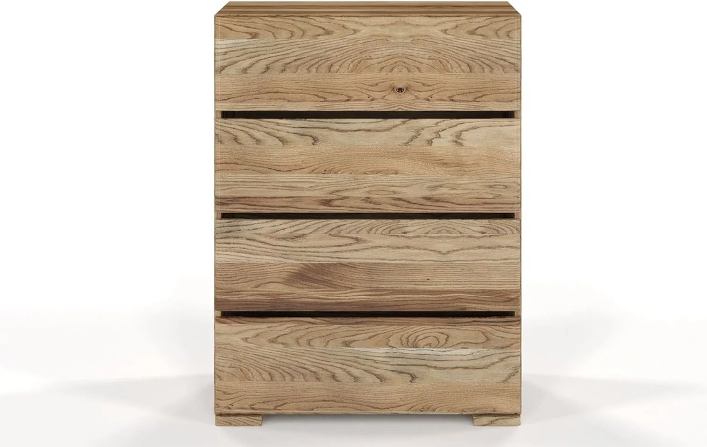 Comodă lemn masiv TerraCraft Stejar 3 Sertare, 80 × 45 × 108 cm - Stejar auriu