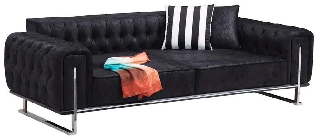 Set de mobila moale pentru sufragerie Ada: canapea confortabilă și fotolii într-un design elegant, fabricat în Turcia.