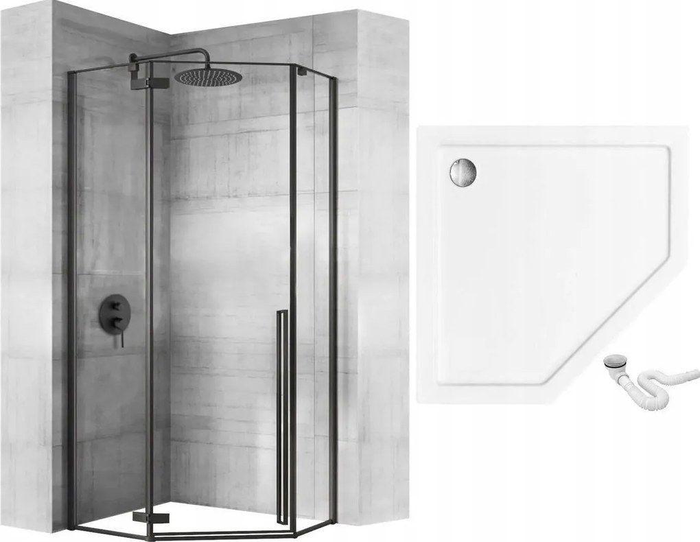 Cabina de dus DIAMOND BLACK MAT 90x90