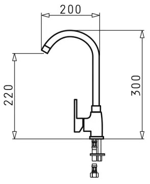 Pyramis 90913801 - Baterie chiuvetă BELLO crom