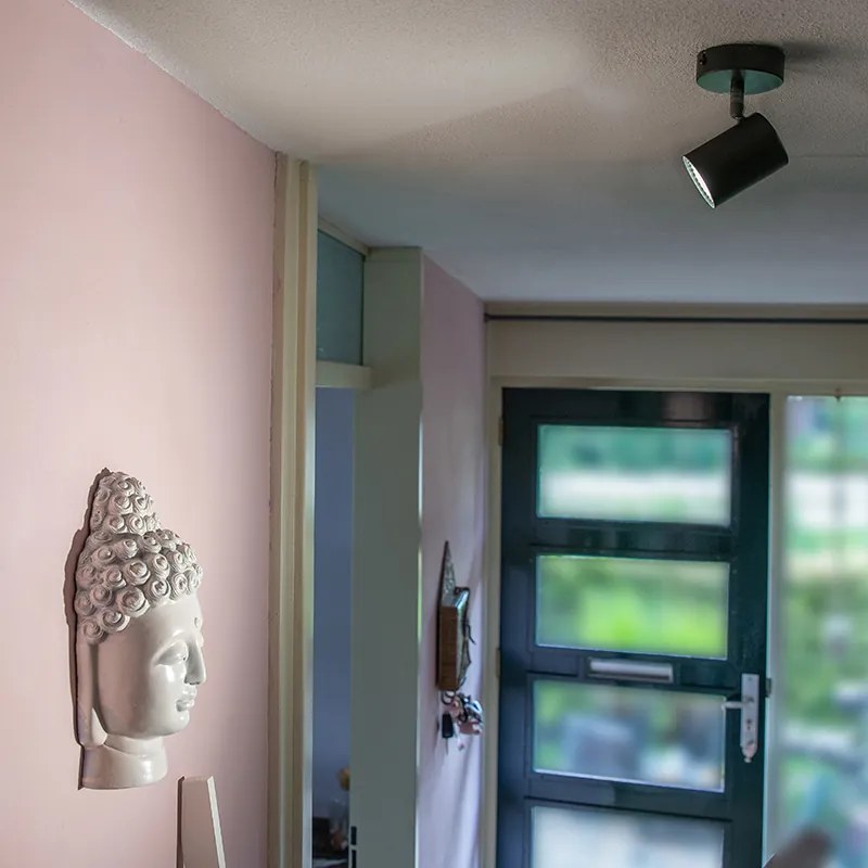 Spot inteligent negru incl. WiFi GU10 reglabil - Jeana