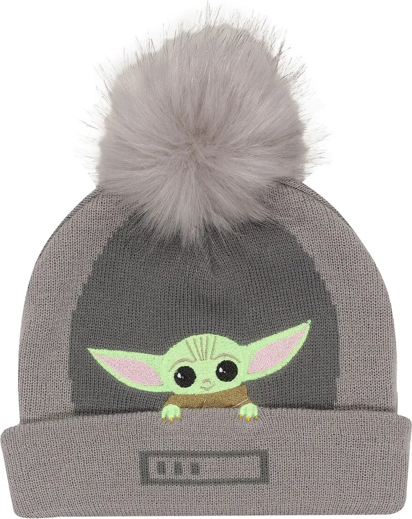 Pălărie The Mandalorian Grogu In The Crib Beanie Gri