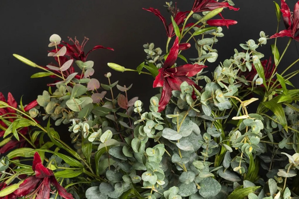 Aranjament floral mare decor festiv design LUX VASE SHELL WITH EUCALYPTUS, H-130cm