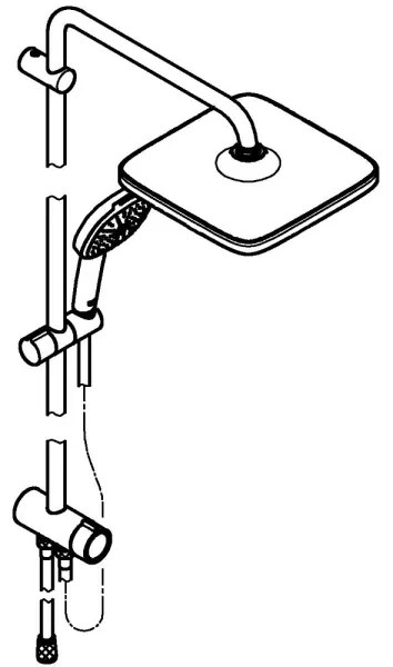 GROHE 26986001 - Sistem de duș VITALIO COMFORT 250, crom lucios