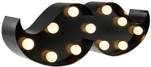 MARQUEE LIGHTS LED Lampă de masă MUSTACHE neagra 31/10/10 cm