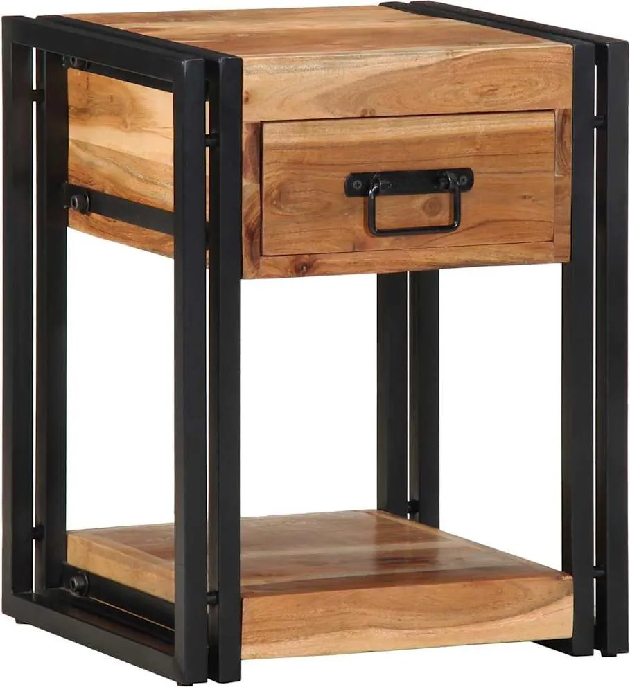 vidaXL Dulap de noapte 2 pcs Maro 40 x 35 x 50 cm lemn masiv de acacia