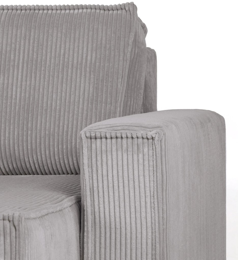 Canapea extensibila cu colt bilateral Culoare Gri Deschis, SMART