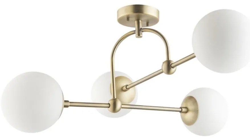 Endon 90843 - Lustră de tavan aplicată ONTARIO 4xE14/7W/230V alamă